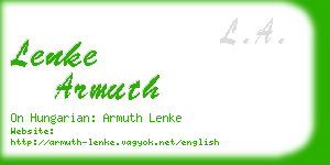 lenke armuth business card